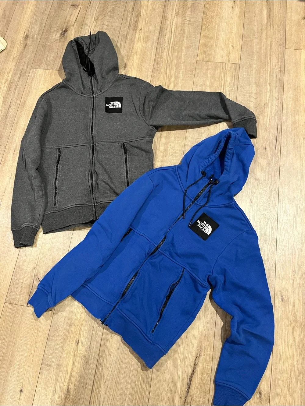 The North Face Men’s Hooded Zip Jacket — Royal Blue & Charcoal